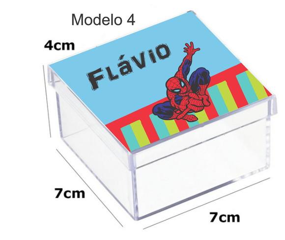 Caixa Acrilica 7x7x4-homem Aranha