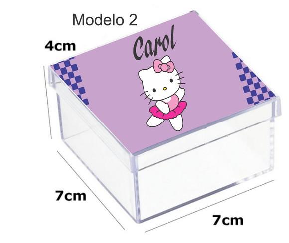 Caixa Acrilica 7x7x4-hello Kitty