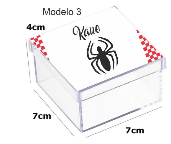 Caixa Acrilica 7x7x4-homem Aranha