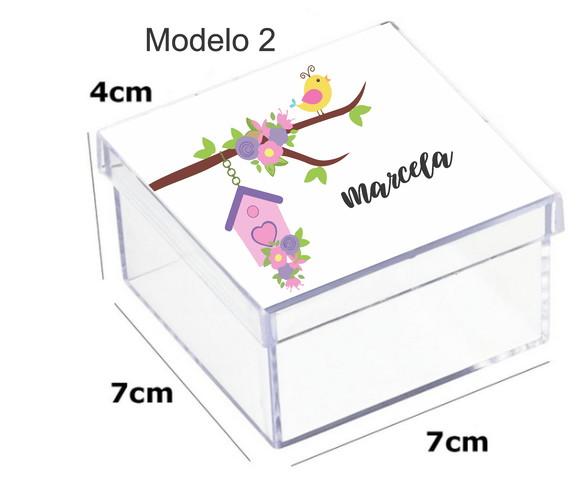Caixa Acrilica 7x7x4-jardim Encantado
