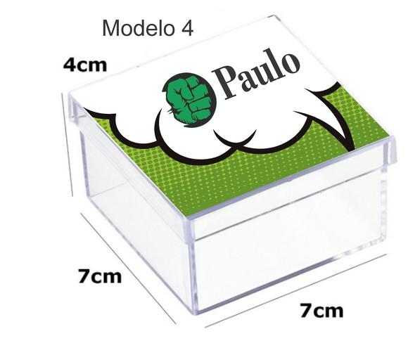 Caixa Acrilica 7x7x4-hulk