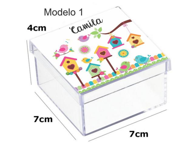 Caixa Acrilica 7x7x4-jardim Encantado