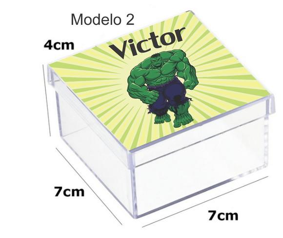 Caixa Acrilica 7x7x4-hulk