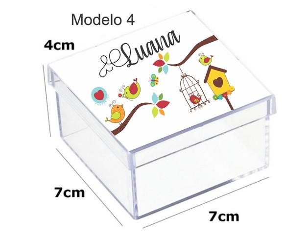 Caixa Acrilica 7x7x4-jardim Encantado