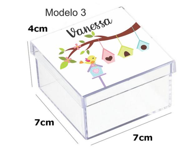 Caixa Acrilica 7x7x4-jardim Encantado