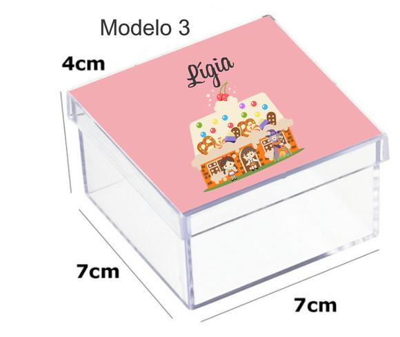 Caixa Acrilica 7x7x4-joão e Maria