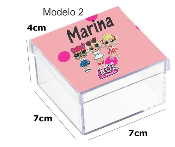 Caixa Acrilica 7x7x4-lol