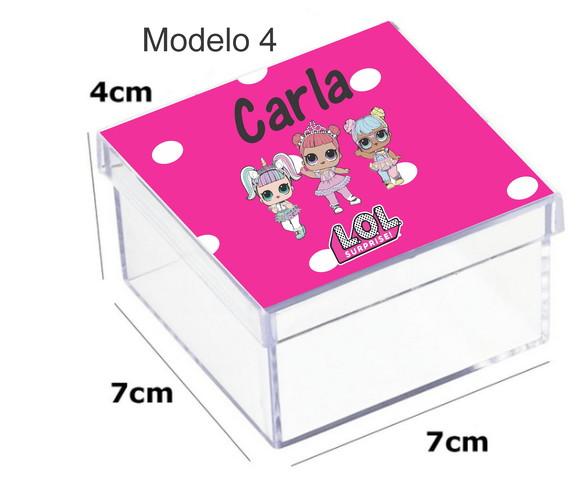 Caixa Acrilica 7x7x4-lol