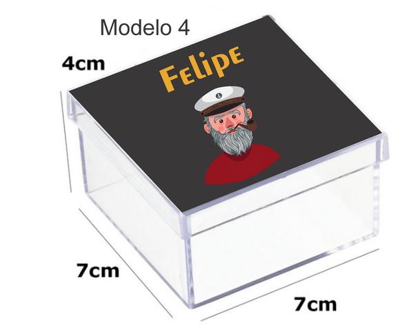 Caixa Acrilica 7x7x4-marinheiro
