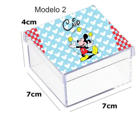 Caixa Acrilica 7x7x4-mickey