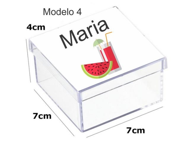 Caixa Acrilica 7x7x4-melancia