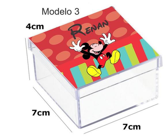Caixa Acrilica 7x7x4-mickey