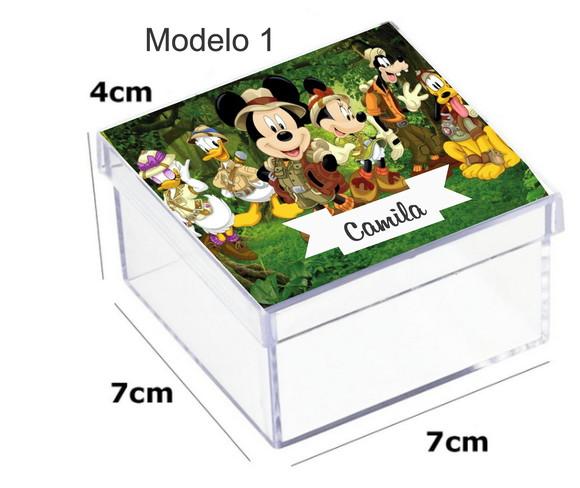 Caixa Acrilica 7x7x4-mickey Safari