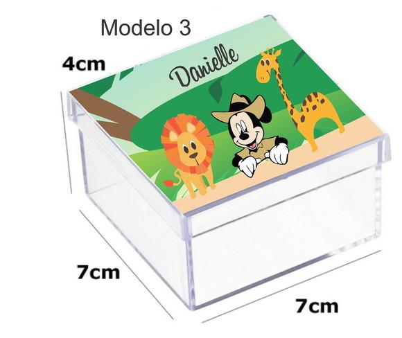 Caixa Acrilica 7x7x4-mickey Safari
