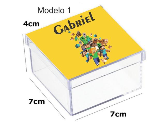 Caixa Acrilica 7x7x4-minecraft