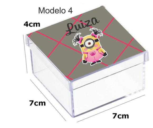 Caixa Acrilica 7x7x4-minions