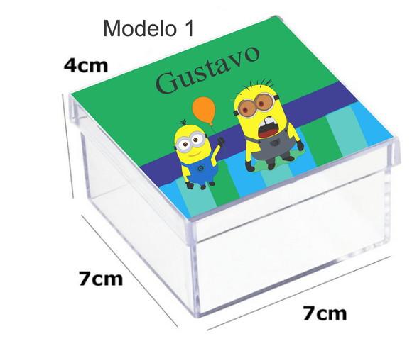 Caixa Acrilica 7x7x4-minions