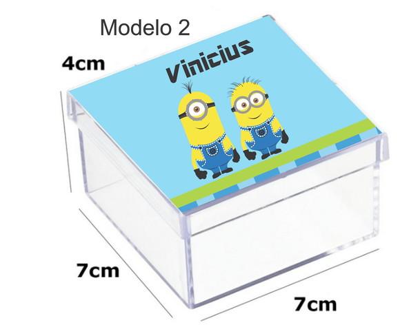 Caixa Acrilica 7x7x4-minions