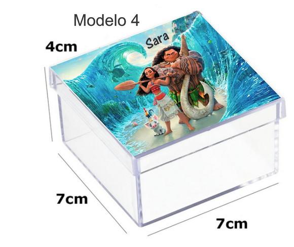 Caixa Acrilica 7x7x4-moana e Mauí