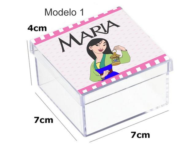 Caixa Acrilica 7x7x4-mulan