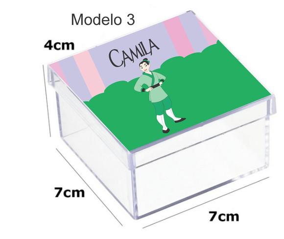 Caixa Acrilica 7x7x4-mulan