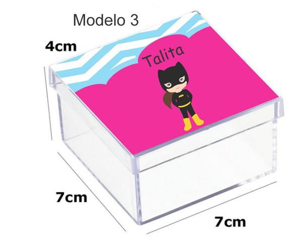 Caixa Acrilica 7x7x4-mulher Gato