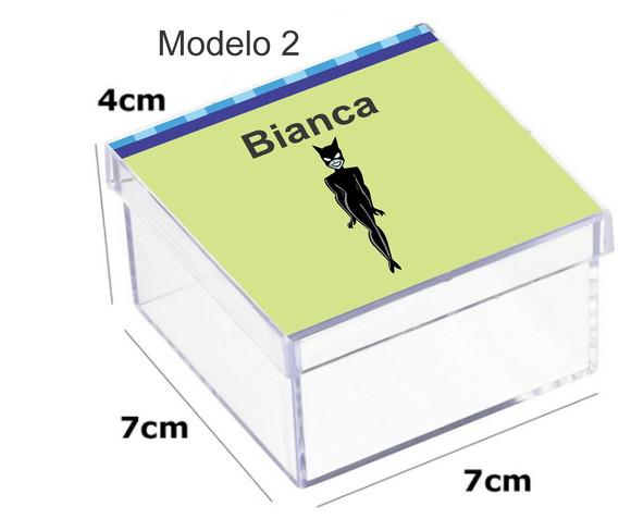 Caixa Acrilica 7x7x4-mulher Gato