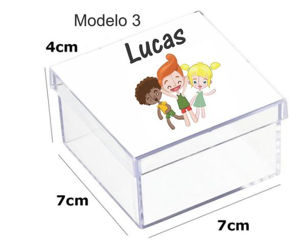 Caixa Acrilica 7x7x4-mundo Bita