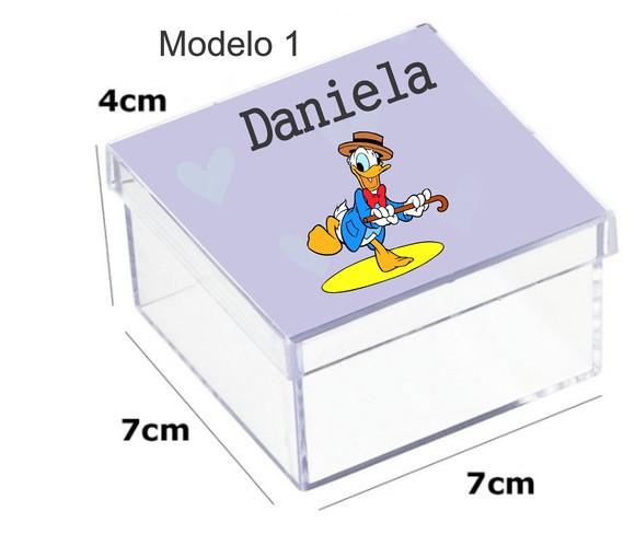 Caixa Acrilica 7x7x4-pato Donald