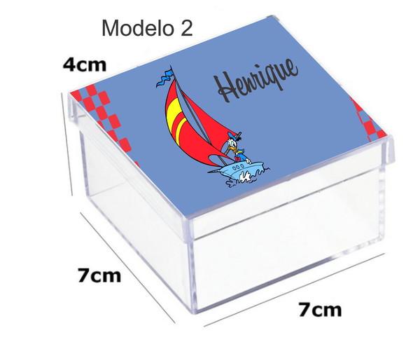 Caixa Acrilica 7x7x4-pato Donald