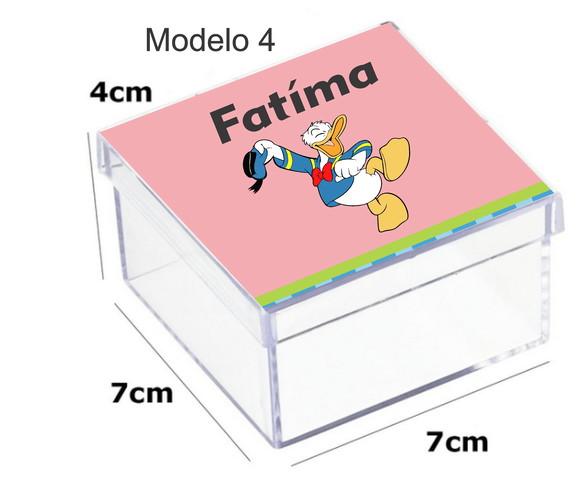Caixa Acrilica 7x7x4-pato Donald