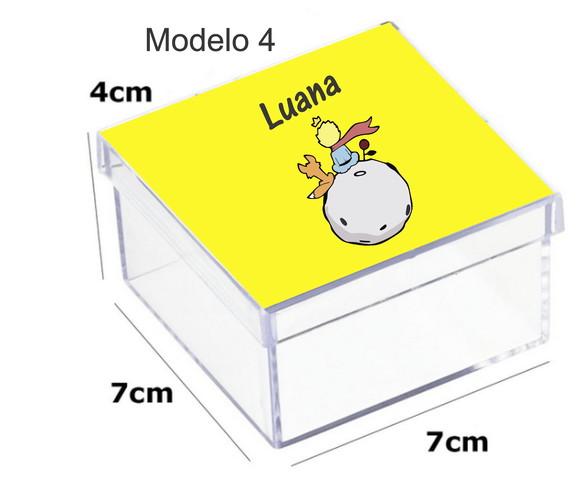 Caixa Acrilica 7x7x4-pequeno Príncipe