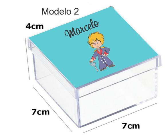 Caixa Acrilica 7x7x4-pequeno Príncipe