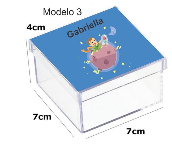 Caixa Acrilica 7x7x4-pequeno Príncipe