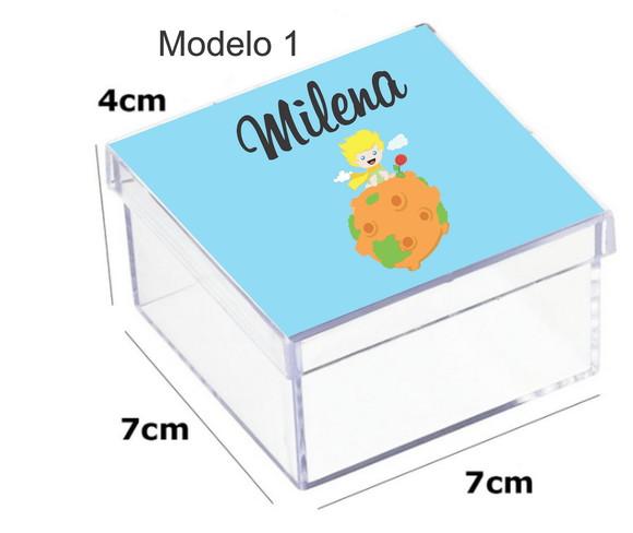 Caixa Acrilica 7x7x4-pequeno Príncipe