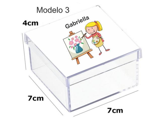 Caixa Acrilica 7x7x4-pintando o 7