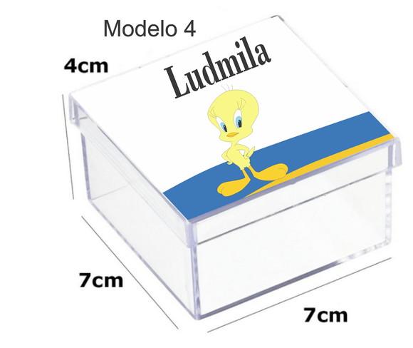 Caixa Acrilica 7x7x4-piu Piu