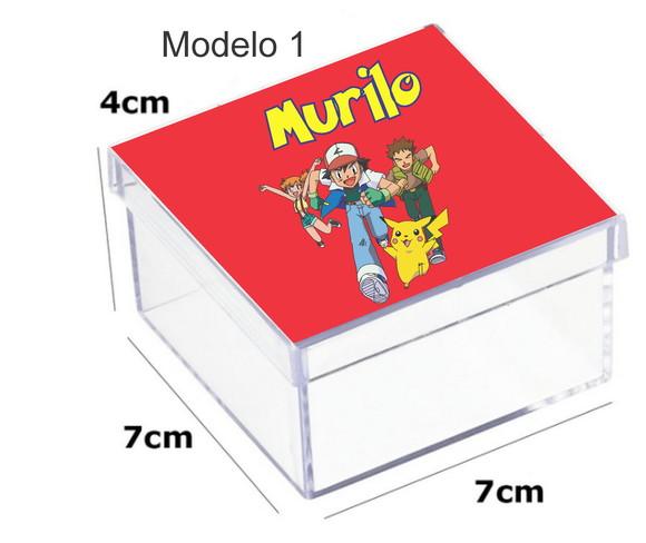 Caixa Acrilica 7x7x4-pokemom
