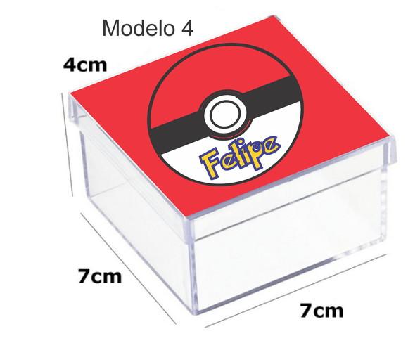 Caixa Acrilica 7x7x4-pokemom