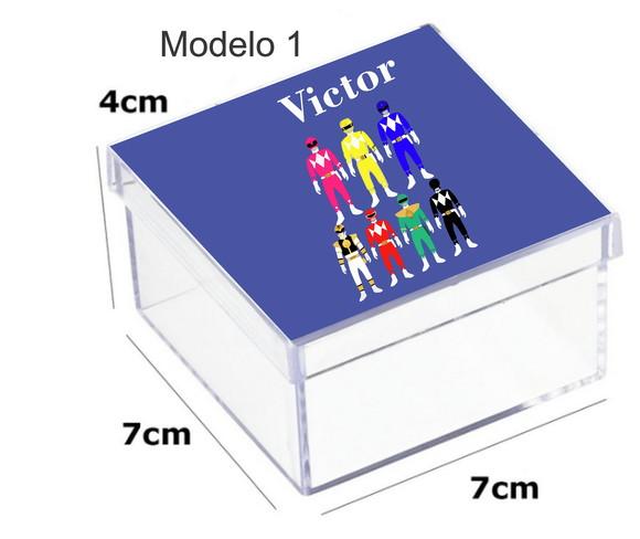 Caixa Acrilica 7x7x4-power Ranger