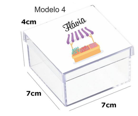 Caixa Acrilica 7x7x4-quitandinha