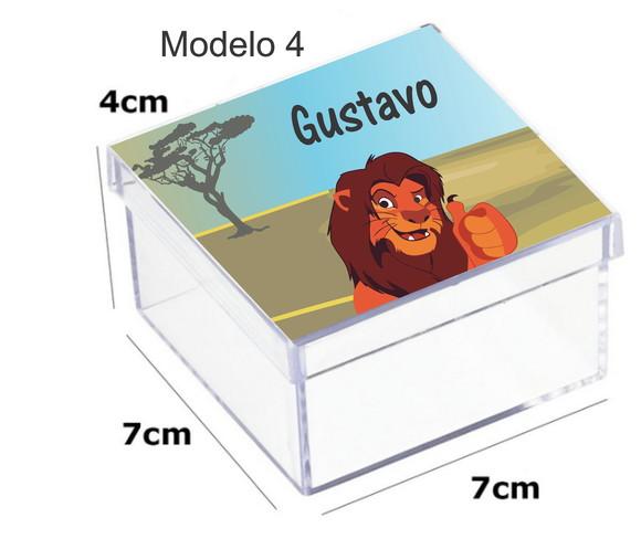 Caixa Acrilica 7x7x4-rei Leão