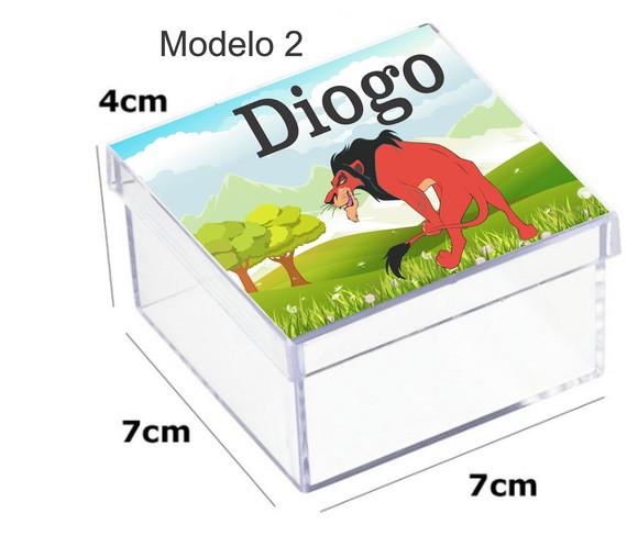 Caixa Acrilica 7x7x4-rei Leão