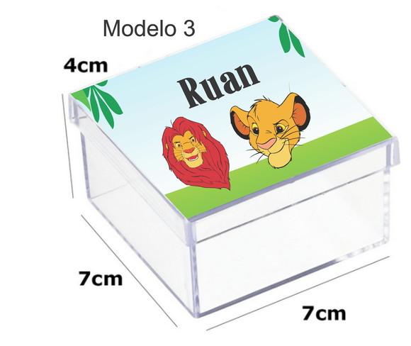 Caixa Acrilica 7x7x4-rei Leão