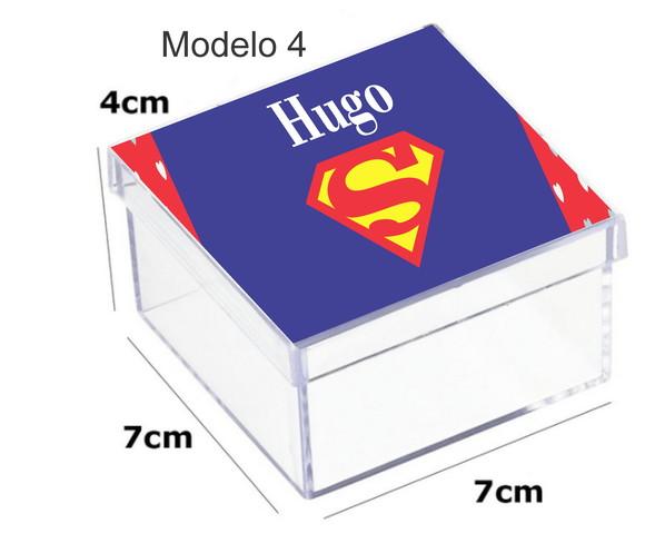 Caixa Acrilica 7x7x4-super Homem