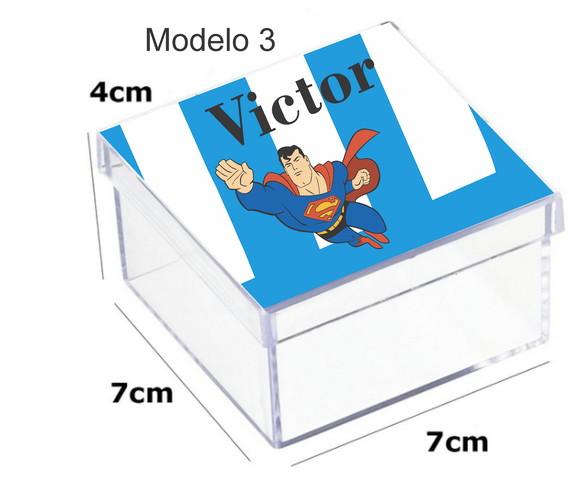 Caixa Acrilica 7x7x4-super Homem