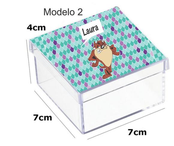 Caixa Acrilica 7x7x4-taz Mania