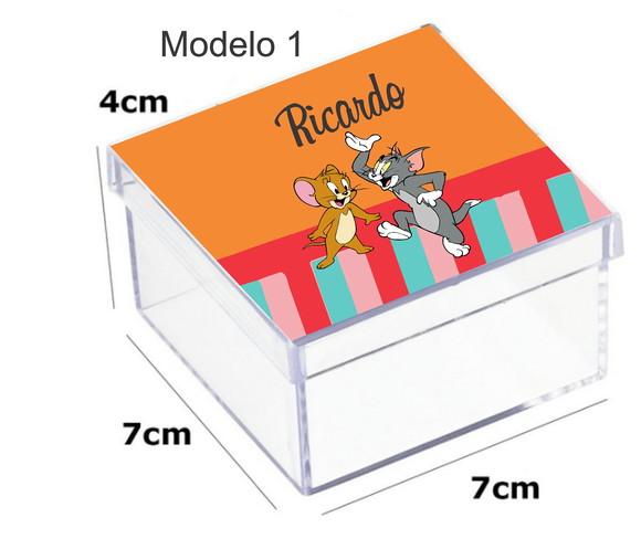 Caixa Acrilica 7x7x4-tom e Jerry