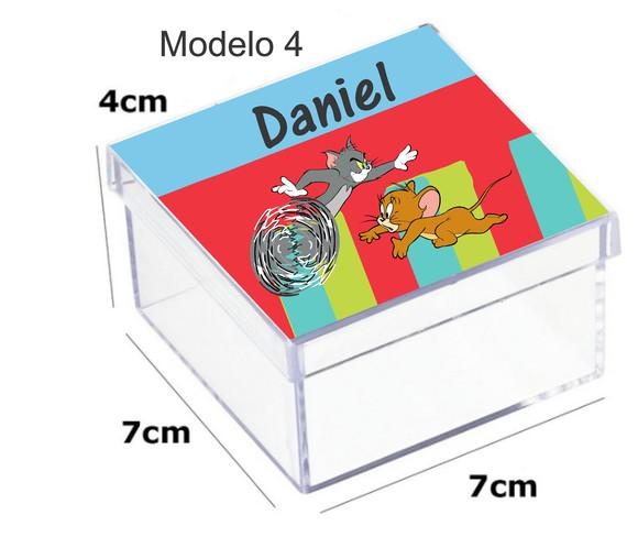 Caixa Acrilica 7x7x4-tom e Jerry
