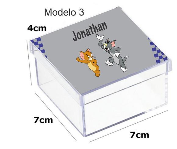 Caixa Acrilica 7x7x4-tom e Jerry